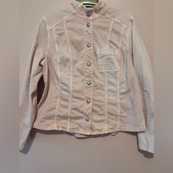 Chicos Stretch Denim Jacket Size large - Picture 1 of 12